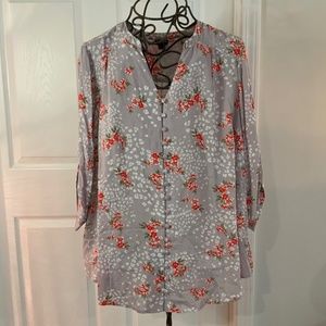 TORRID HARPER FLORAL LEOPARD TOP SIZE 2